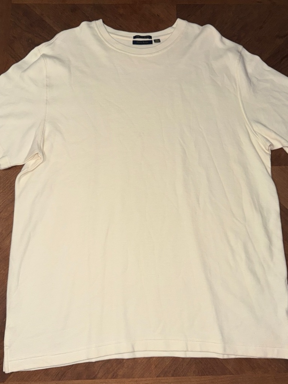 Club Room Men's Off-White Crew Neck Short Sleeve Tee